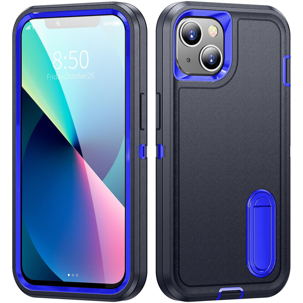 Shockproof Protective Iphone 13 With Stand:dark Sapphire Blue 3748264228101