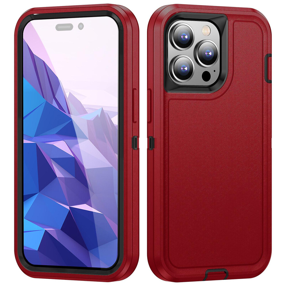 Shockproof Protective Iphone 15 Pro:- Red/Black 3748264228255