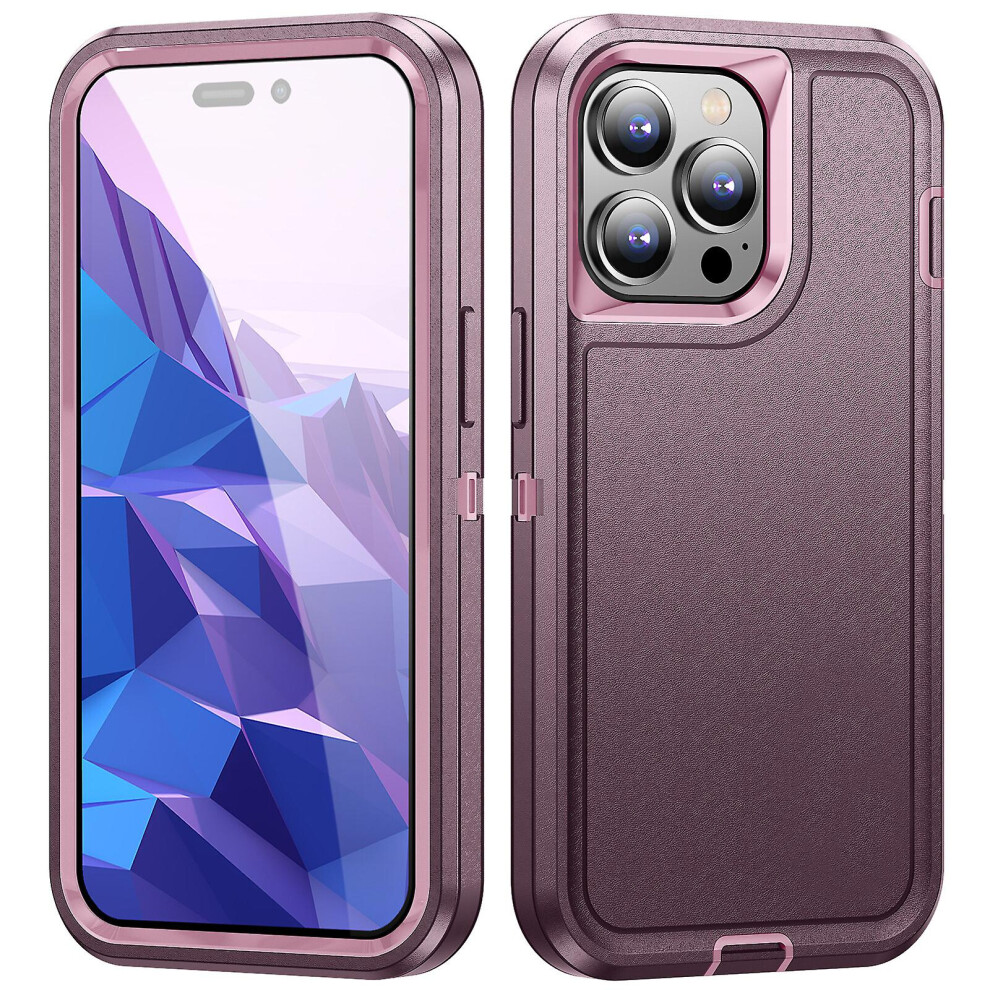 Shockproof Protective Iphone 15 Pro:purple Pink 3748264228248