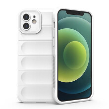 compatible iphone iPhone12 Case, Flexible Soft TPU Rubber Grip Shock-Absorbent Protective Case Cover:White