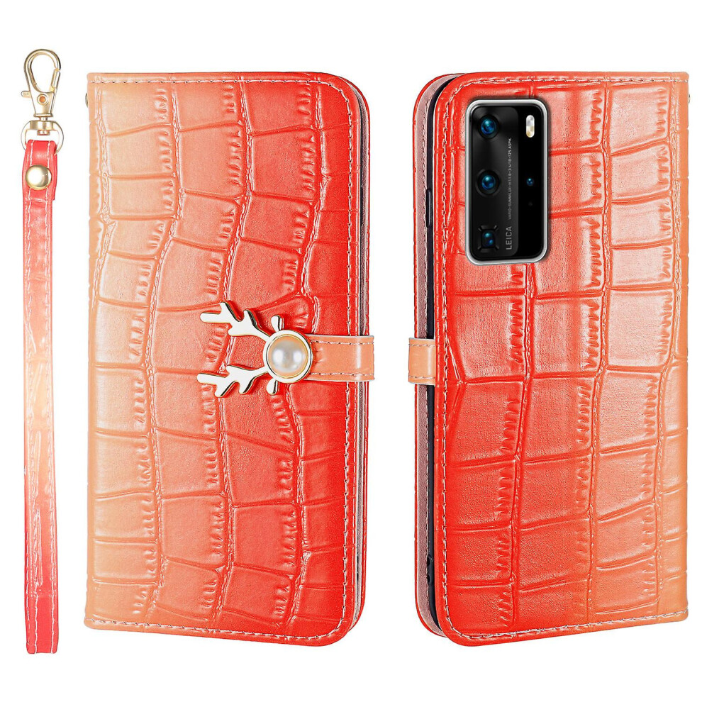 Compatible Huawei P40 Pro Phone Case With Strap:gradient Red 3403292165964