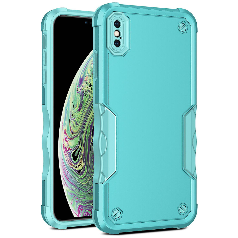 Compatible Iphone Xs Max Case, Heavy Duty Dual Layer Slim Shockproof Cover:mint 4162318384008