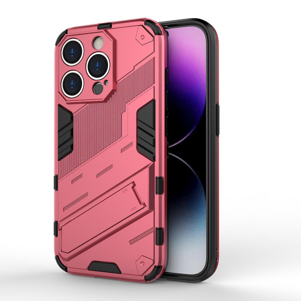 Slim Case Compatible Iphone 15 Pro Shockproof Dual-Layer Stand Cover:rose Gold 4162318384169