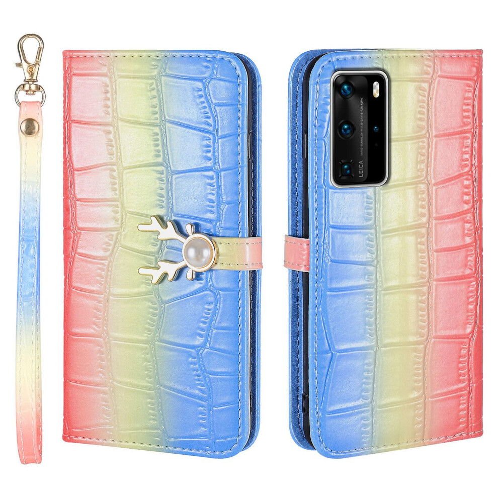 Compatible Huawei P40 Pro Phone Case With Strap:gradient Blue 3403292165940