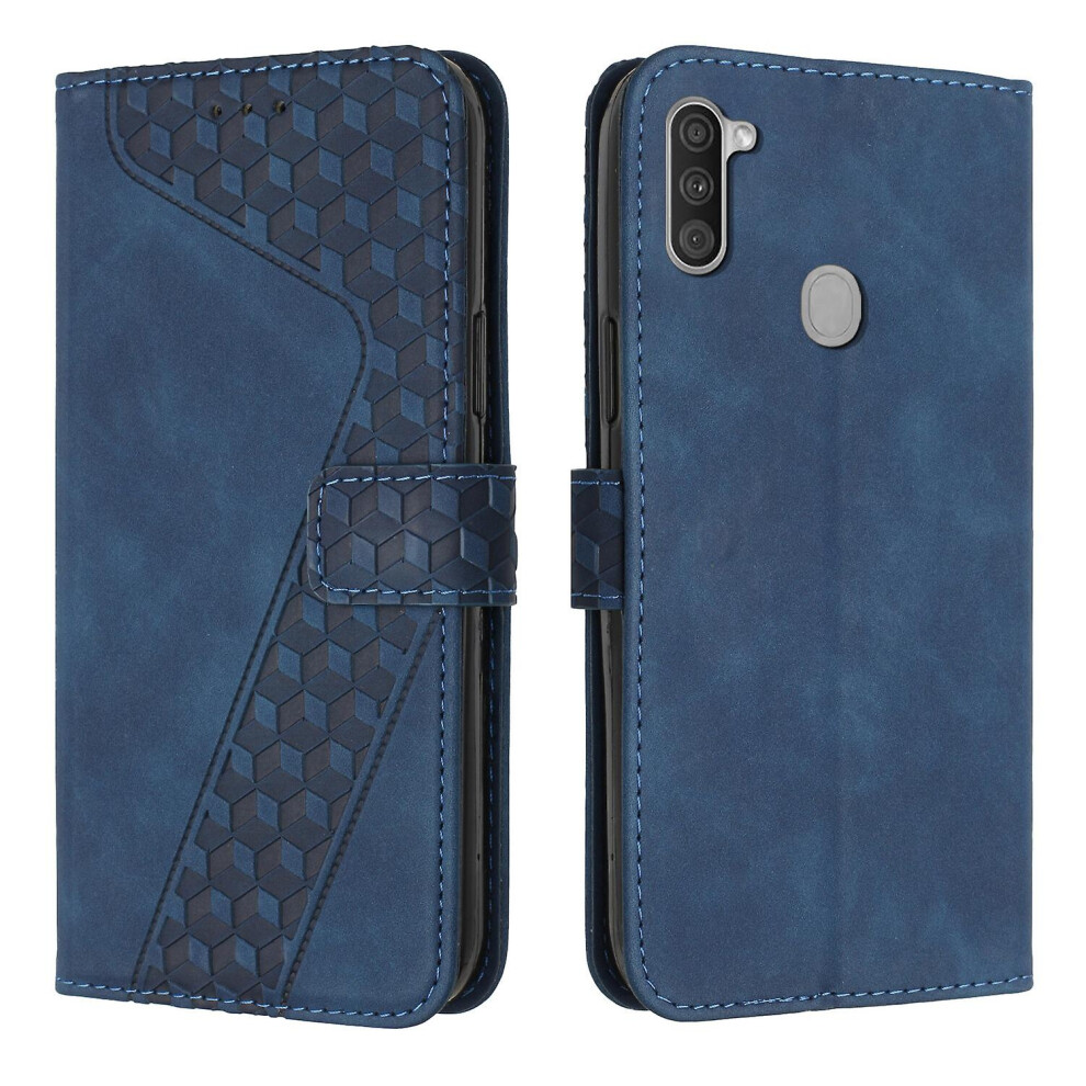 Samsung Galaxy A11 Case, Pu Leather Flip Cover Magnetic Clasp Design Wallet Card Slots Stand Case: Blue 4951152355721