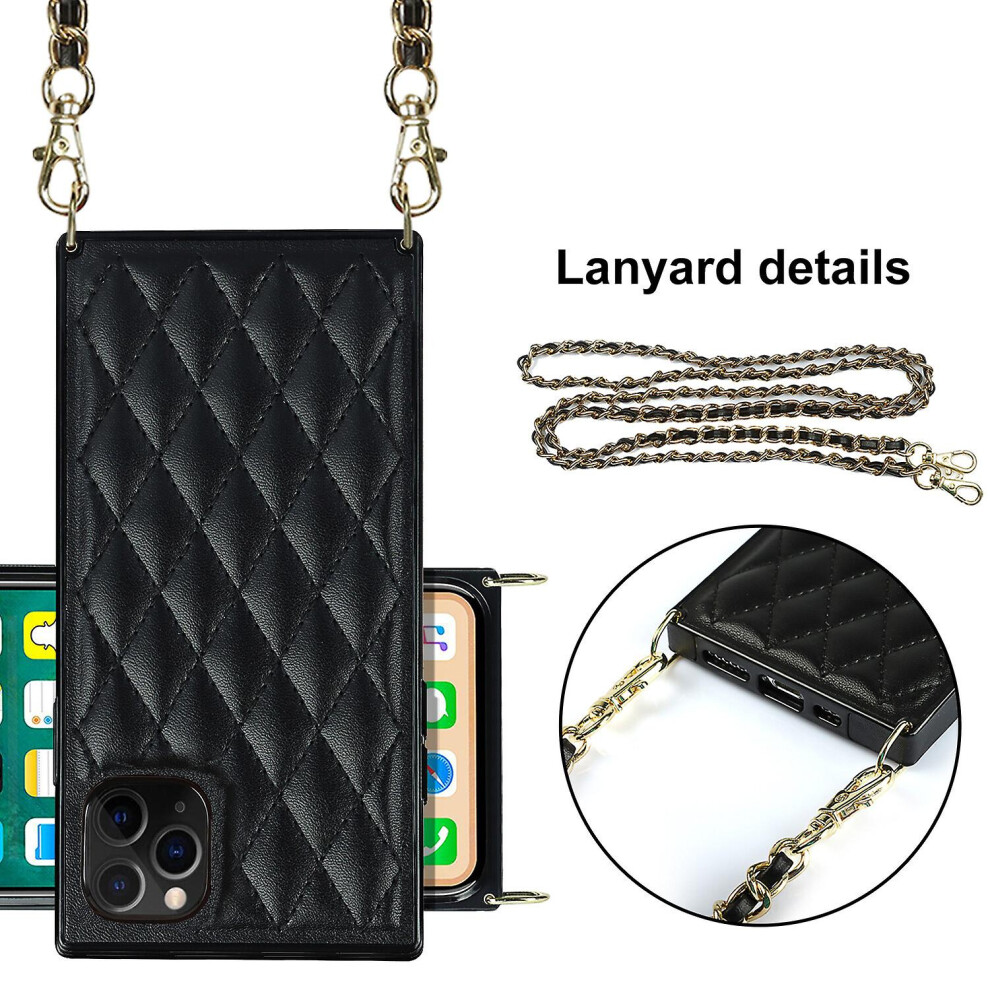 Cross Body Lanyard Cover Compatible Iphone 11 Pro Case: Black 7083899220684