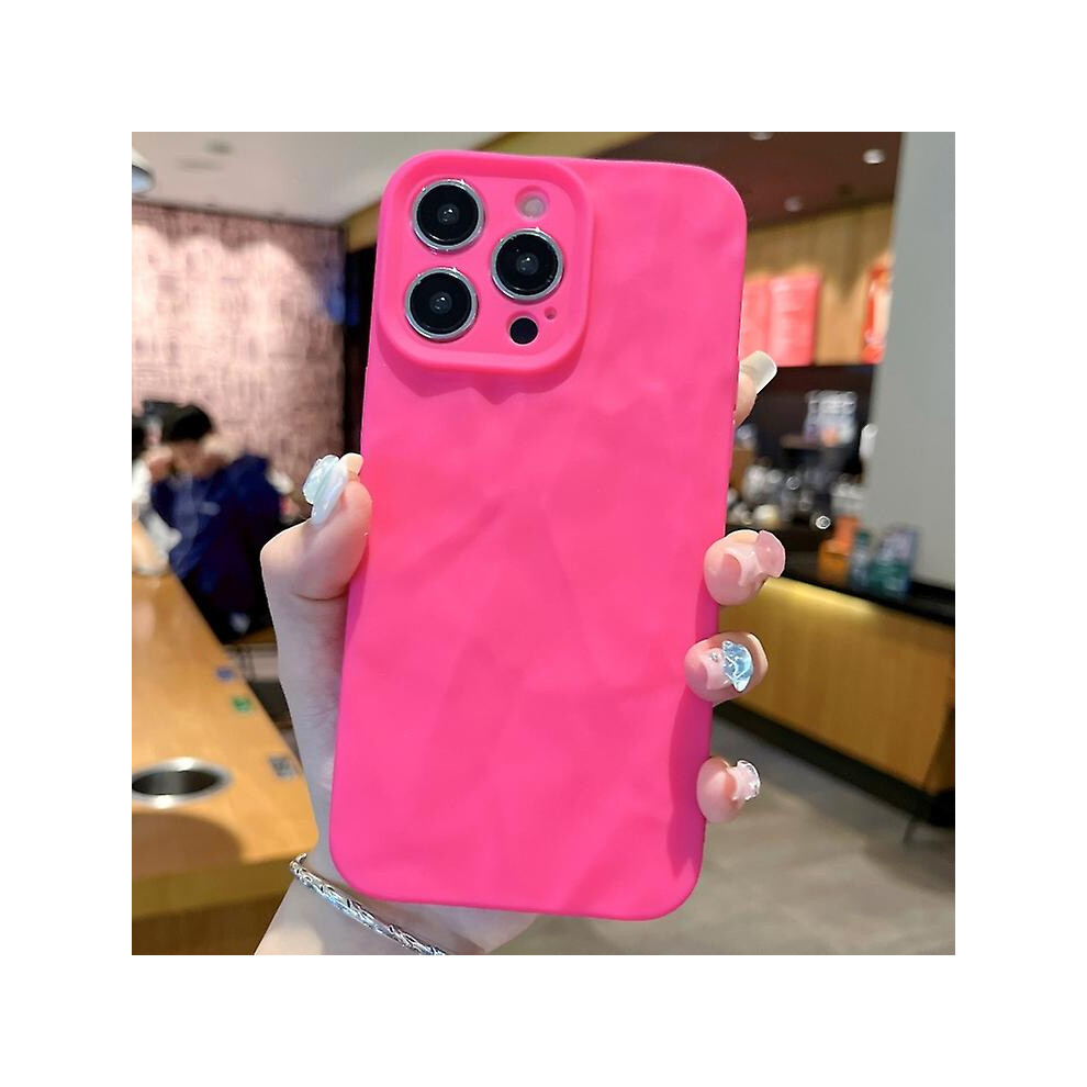 Compatible Iphone 13 Frosted Wrinkles Texture Tpu Phone Case:rose Red 7546651126186