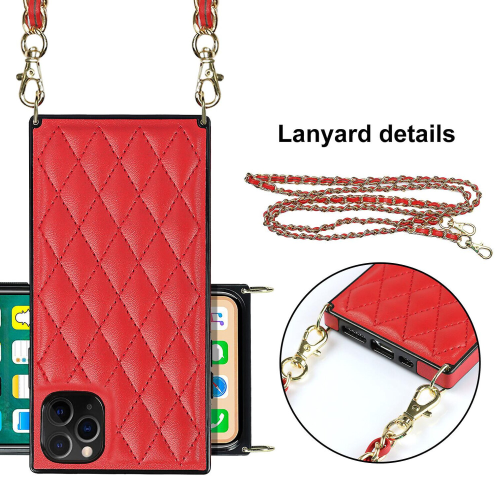 Cross Body Lanyard Cover Compatible Iphone 11 Pro Case: Red 8274093238691