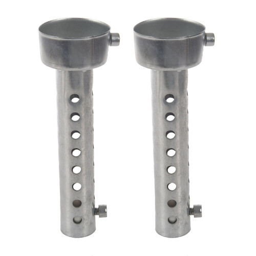2X Silver Motorcycle Exhaust Can Muffler Insert Baffle DB Killer Silencer 45mm x 140mm