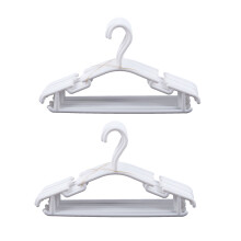 WHITE - Pack of 20 Pieces Hanger Non-Slip Hangers for Children's Clothes PP Hangers for Baby Or Child 27 x 15 cm