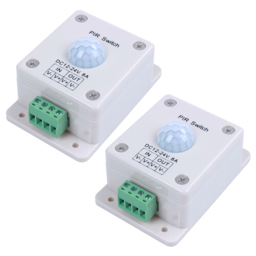 2X Éclairage à LED Commutateur de Capteur Activé Par Le Mouvement Commande de Lumière Passive 12 V CC