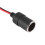 2X Car Charger Power Cigarette Lighter Female Socket Black with 26cm Cable 8