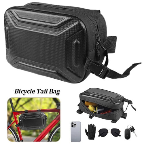 Hard Shell Bicycle Bag - Large Capacity Front Frame Storage for Mountain Bikes 1