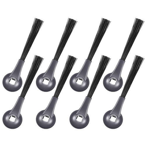 8 Pack Side Brushes Replacement Part Suitable for  IQ Self-Empty Base RV1001AE Robot Vacuum Cleaner