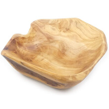 Wooden Fruit Salad Serving Bowl Hand-Carved Root Bowls  Living Room Real Wood Candy Bowl 20-24cm