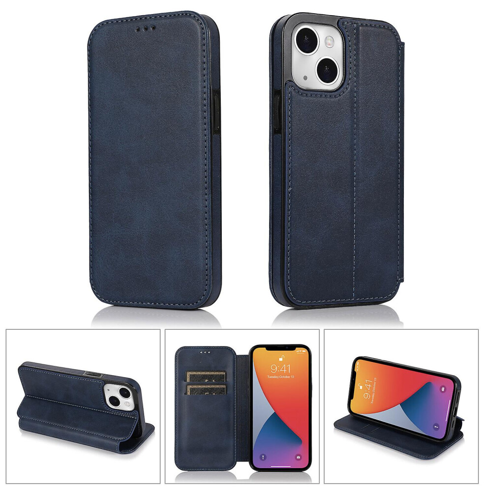 Iphone 13 Mini Case Leather Wallet Flip Phone Case: Blue 5702815337283