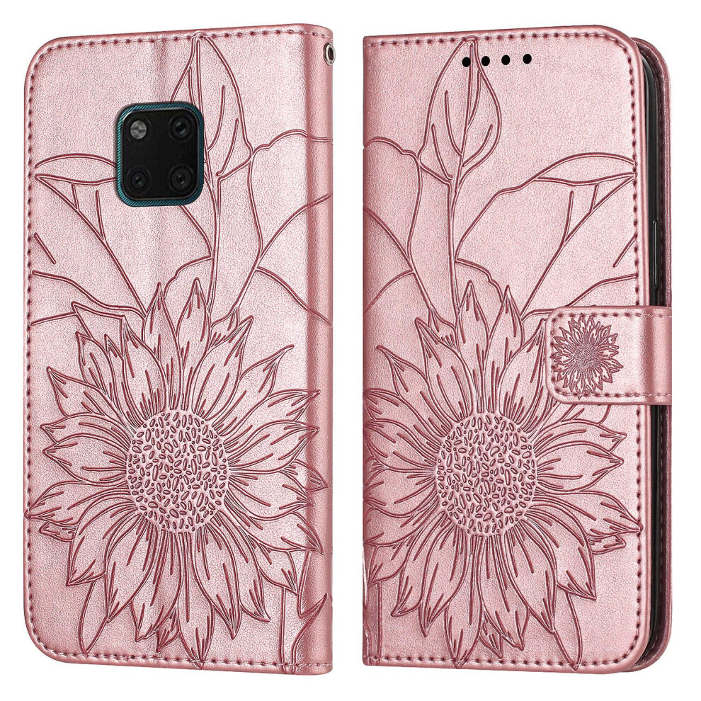 Compatible Huawei Mate20 Pro Wallet Case,3 Credit Card Slot Id Card Holder,Pu Leather Flip Case: Pink 5702815337399