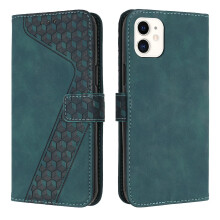 iphone12 mini Case, PU Leather Flip Cover Magnetic Clasp Design Wallet Card Slots Stand Case:Green