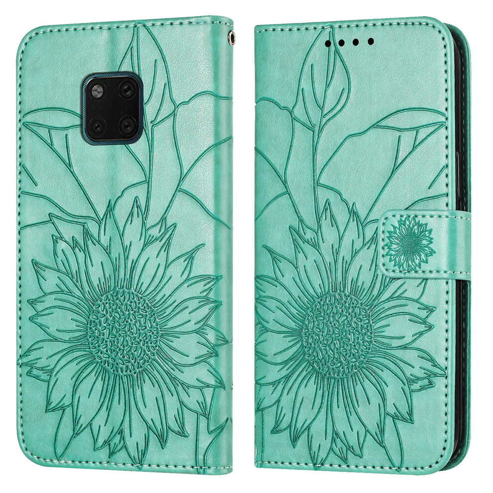 Compatible Huawei Mate20 Pro Wallet Case,3 Credit Card Slot Id Card Holder,Pu Leather Flip Case: Green 5702815337375