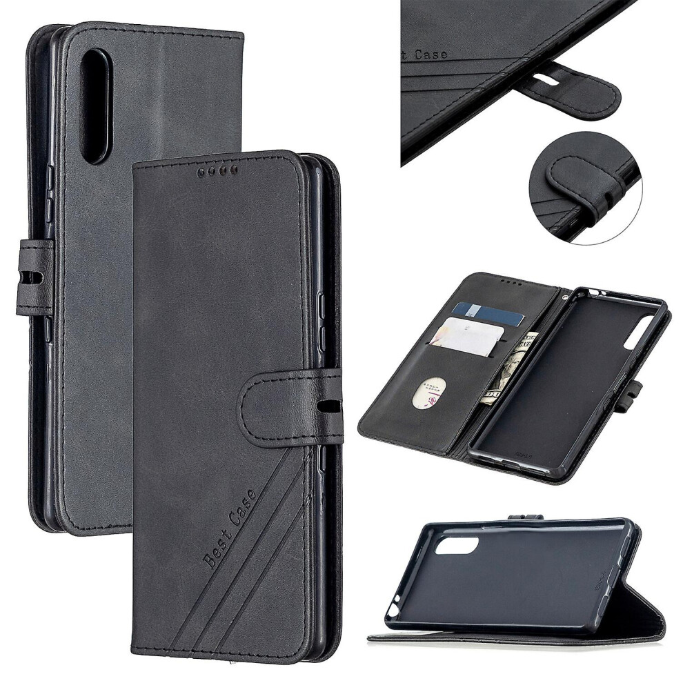 Compatible Sony Xperia L4 Wallet Case,3 Credit Card Slot Id Card Holder,Pu Leather Flip Case 5419526240060