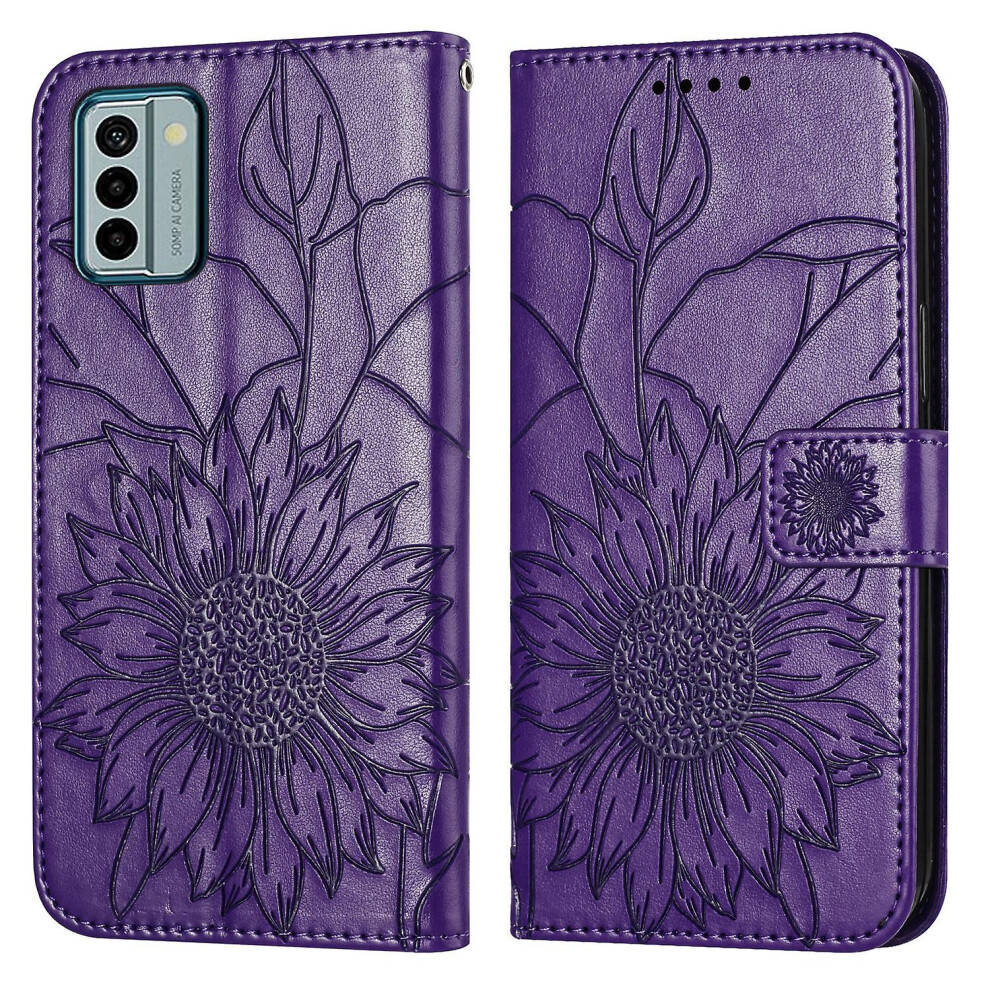 Compatible Nokia G22 Wallet Case,3 Credit Card Slot Id Card Holder,Pu Leather Flip Case:dark Purple 5423855226381