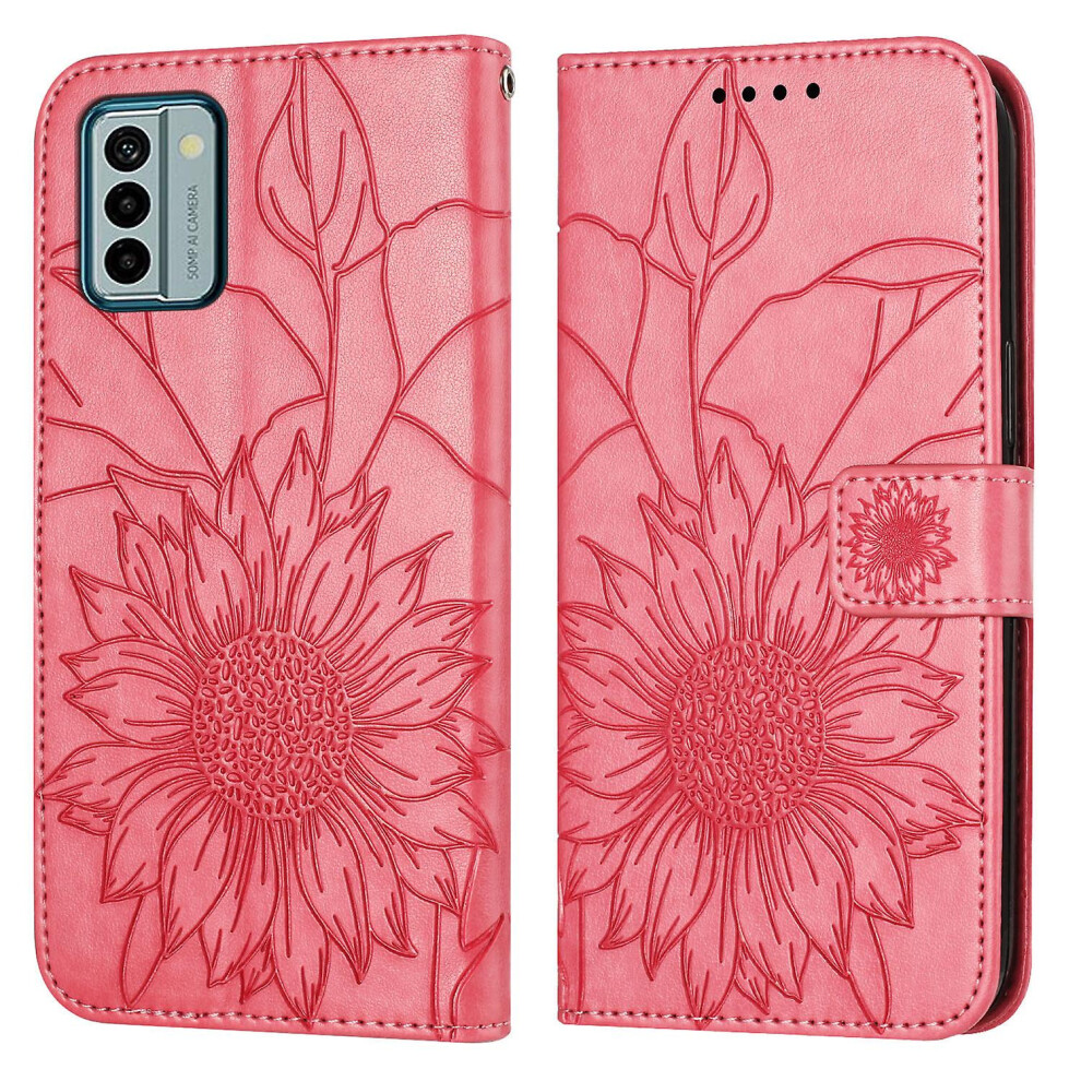 Compatible Nokia G22 Wallet Case,3 Credit Card Slot Id Card Holder,Pu Leather Flip Case:rose Red 5423855226435