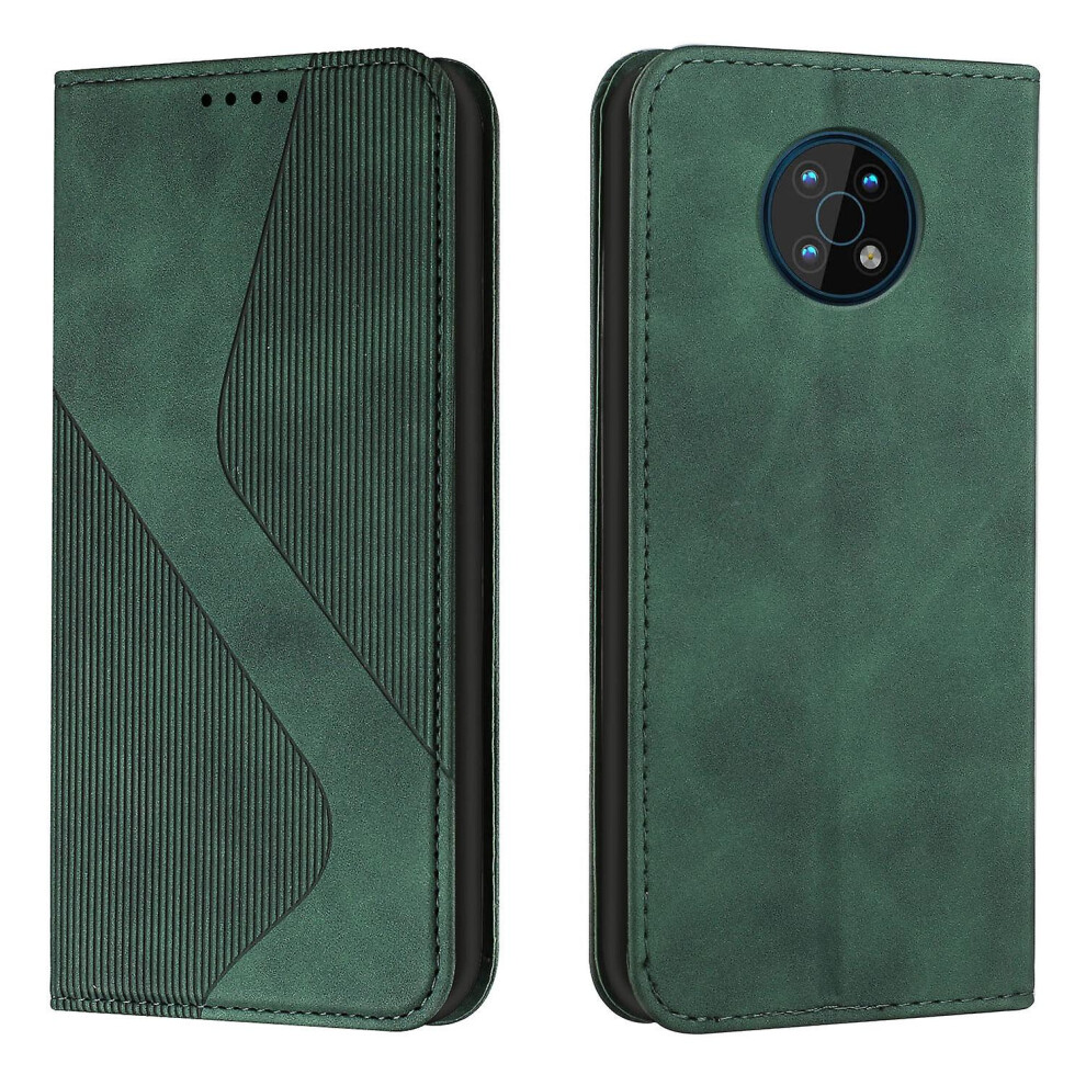 Nokia G22 Case, Pu Leather Flip Cover Magnetic Closure Wallet Card Slots Stand Case: Green 4262040197232