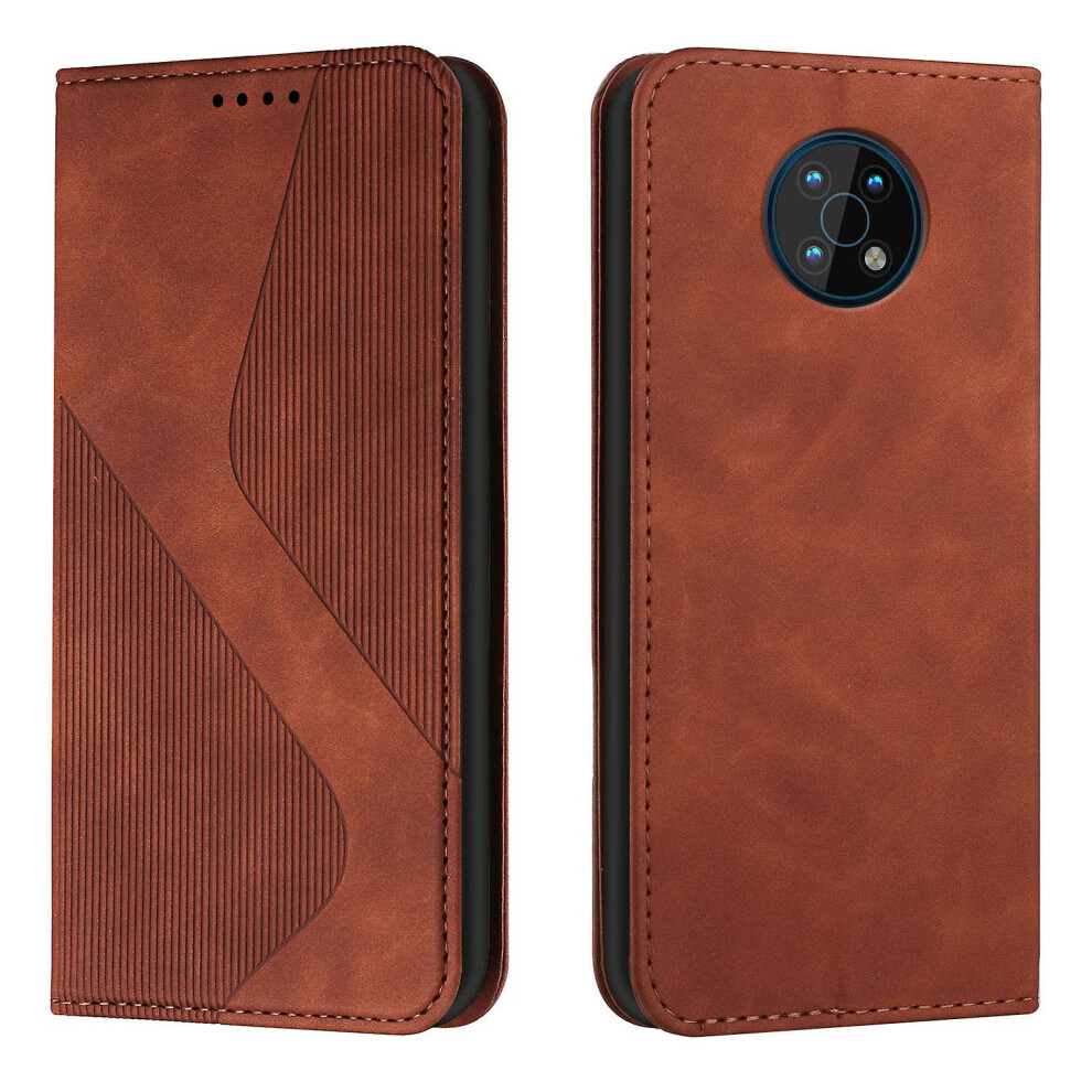 Nokia G22 Case, Pu Leather Flip Cover Magnetic Closure Wallet Card Slots Stand Case: Brown 4262040197218