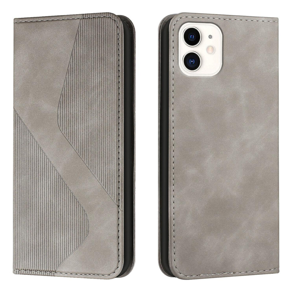 Iphone 11 Case, Pu Leather Flip Cover Magnetic Closure Wallet Card Slots Stand Case: Gray 4262040197287