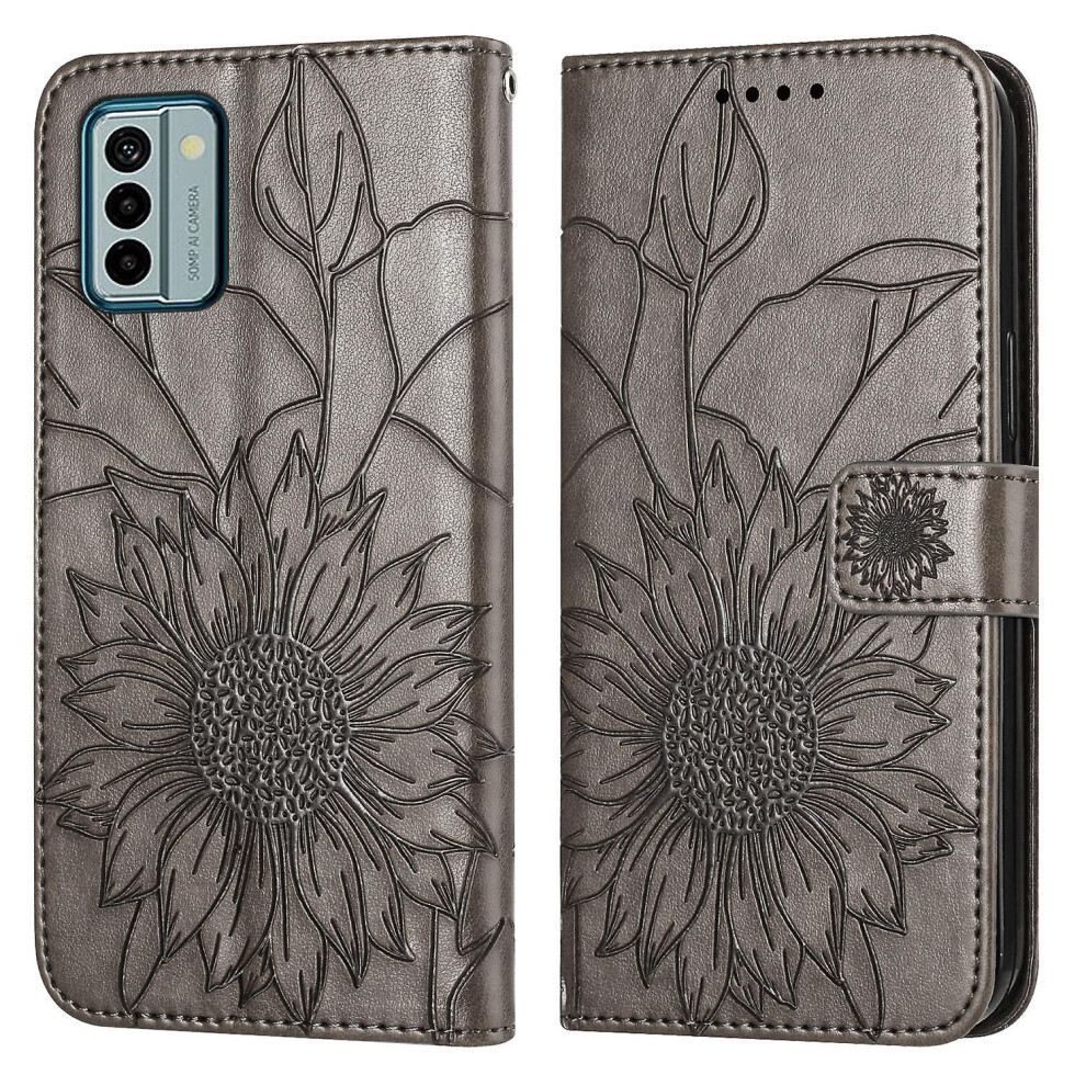 Compatible Nokia G22 Wallet Case,3 Credit Card Slot Id Card Holder,Pu Leather Flip Case: Gray 5423855226398