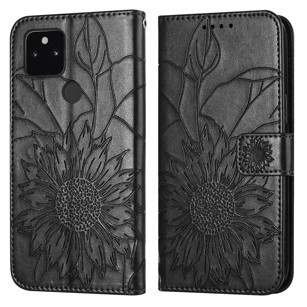 Compatible Google Pixel 5A Wallet Case,3 Credit Card Slot Id Card Holder,Pu Leather Flip Case: Black 4584695235528