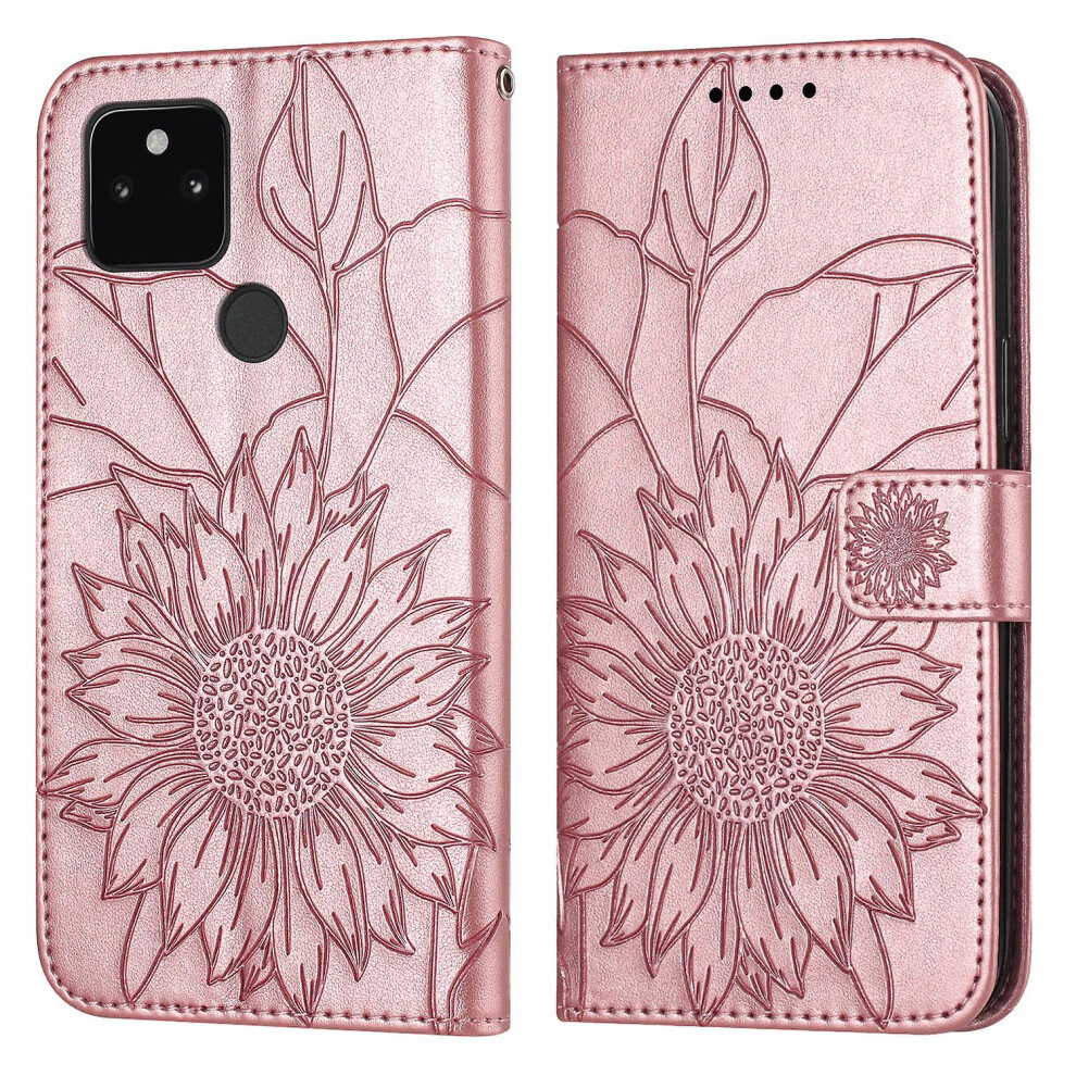 Compatible Google Pixel 5A Wallet Case,3 Credit Card Slot Id Card Holder,Pu Leather Flip Case: Pink 4584695235580