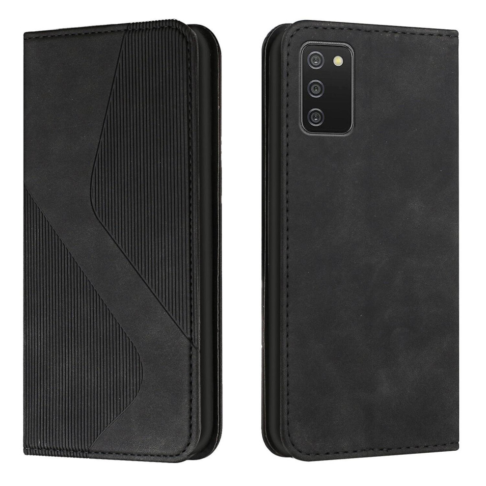 Samsung Galaxy A02s Us Case, Pu Leather Flip Cover Magnetic Closure Wallet Card Slots Stand Case: Black 8049759215428