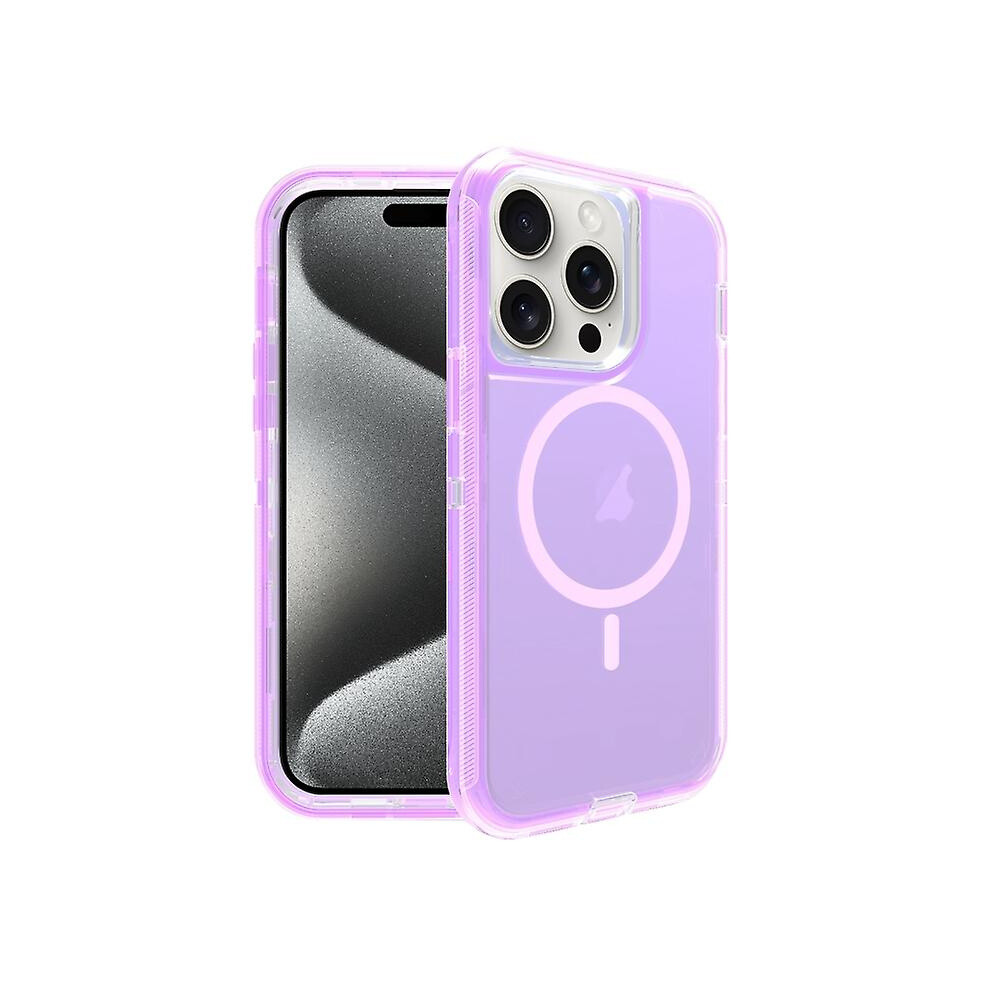 Compatible Iphone 13 Shockproof Magsafe Magnetic Phone Case:transparent Purple 5484829341004