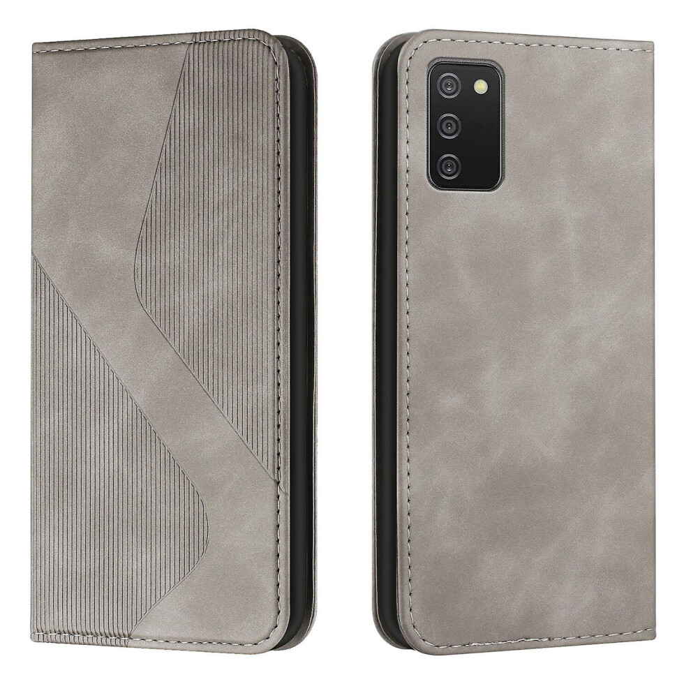 Samsung Galaxy A02s Us Case, Pu Leather Flip Cover Magnetic Closure Wallet Card Slots Stand Case: Gray 3748264225247