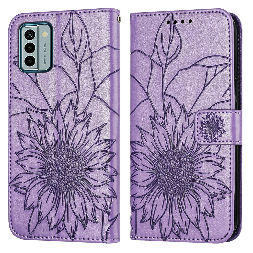 Compatible Nokia G22 Wallet Case,3 Credit Card Slot Id Card Holder,Pu Leather Flip Case:light Purple 5423855226411