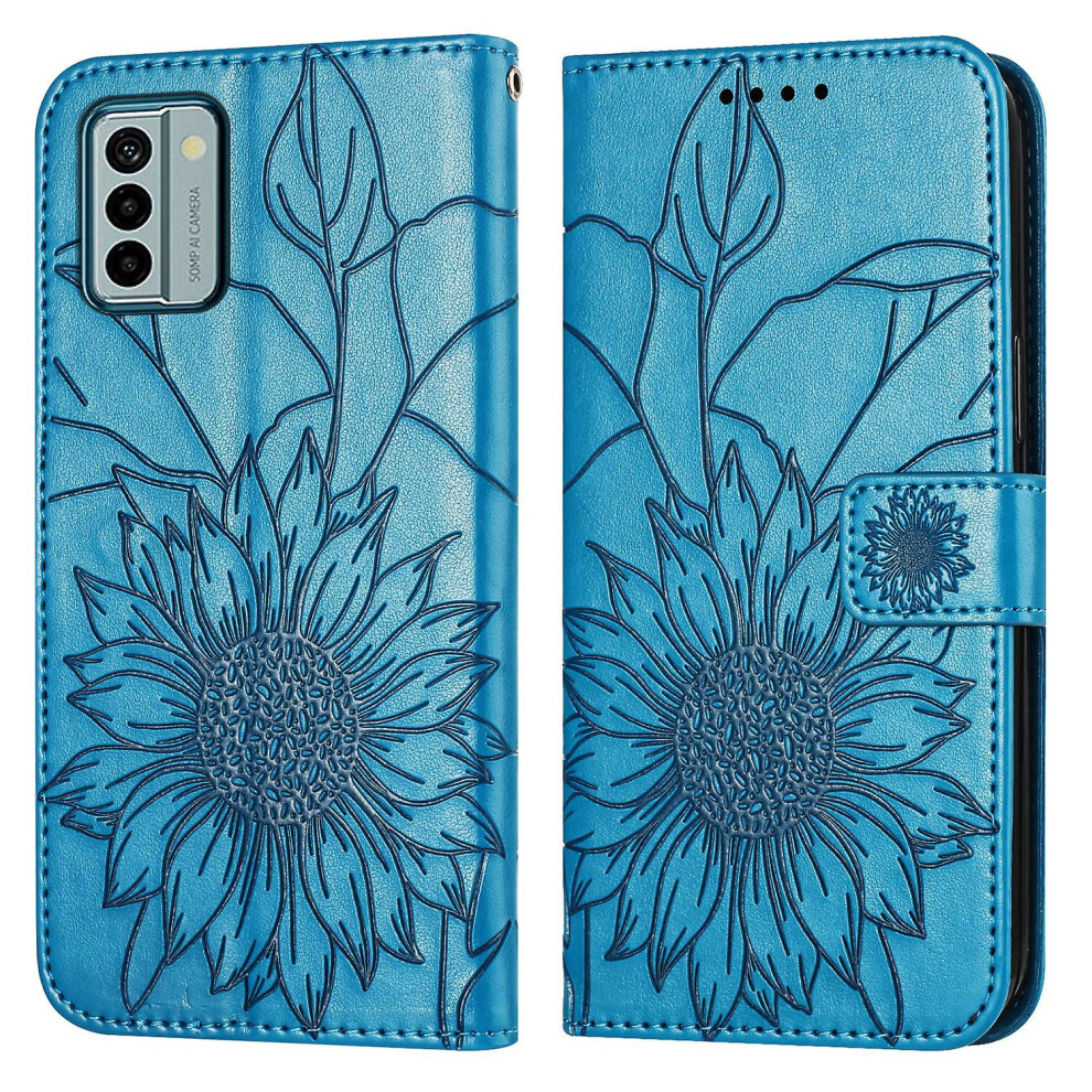 Compatible Nokia G22 Wallet Case,3 Credit Card Slot Id Card Holder,Pu Leather Flip Case: Blue 5423855226374