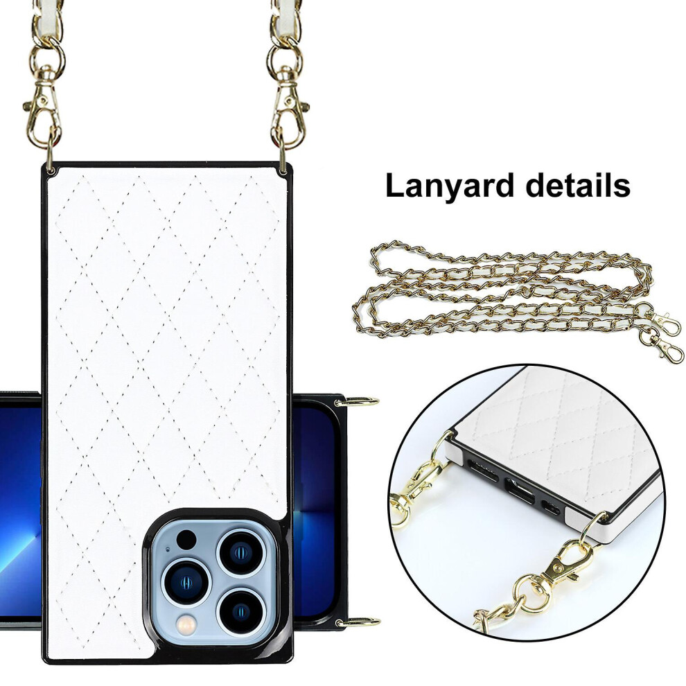 Cross Body Lanyard Cover Compatible Iphone 13 Pro Max Case: White 5447759128824