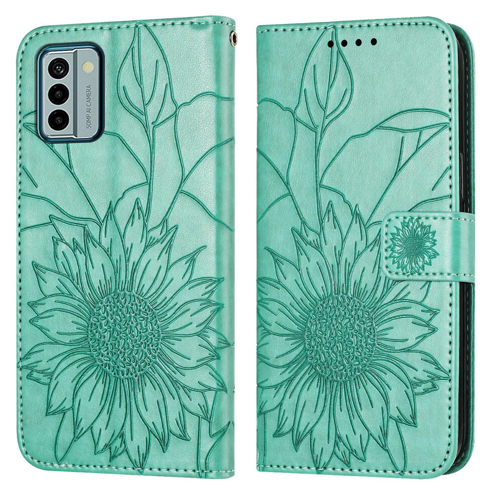 Compatible Nokia G22 Wallet Case,3 Credit Card Slot Id Card Holder,Pu Leather Flip Case: Green 5423855226404