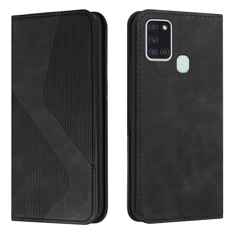 Samsung Galaxy A21s Case, Pu Leather Flip Cover Magnetic Closure Wallet Card Slots Stand Case: Black 4822690116559