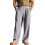 Men's Linen Button Straight Leg Pants, Drawstring-Gray XXL 1