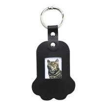 Pet Furs Memorial Keychains Dog Cats Hair Keepsakes-Black