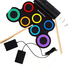 Electronic Drum Pad with Foldable Feature USB Connectivity and