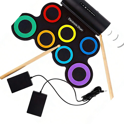 Electronic Drum Pad with Foldable Feature USB Connectivity and