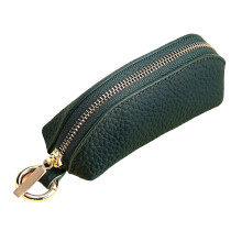 Fashionable Coin Purse PU Leather Small Wallet Zippers-Green