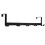 Wide over the Door Rack Wrought Iron Hook Black 6