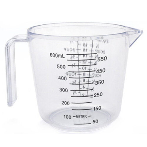 Baking Tools Double-Sided Graduated Plastic Measuring Cup with Graduated Measuring Cup Measuring Cylinder 600Ml
