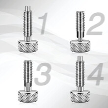 2 Pcs Hand Retractable Spring Plunger Stainless Steel Lock Out M6 Type Quick Release Pins for Rolling Toolbox Packout