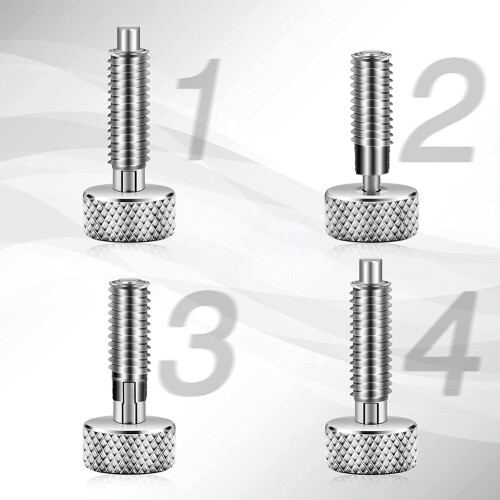 2 Pcs Hand Retractable Spring Plunger Stainless Steel Lock Out M6 Type Quick Release Pins for Rolling Toolbox Packout