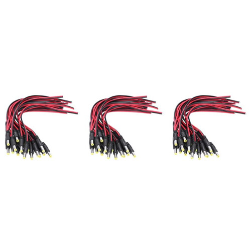 60 Pcs 5.5 x 2.1mm Male  Power Jack Plug CCTV Camera Power Connection